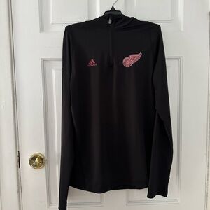Hooded Adidas Brand Detroit Red Wings Breathable Quarter Zip